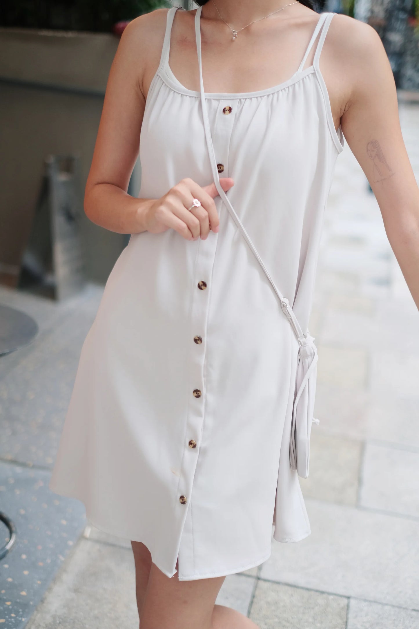 夏日雪紡吊帶裙