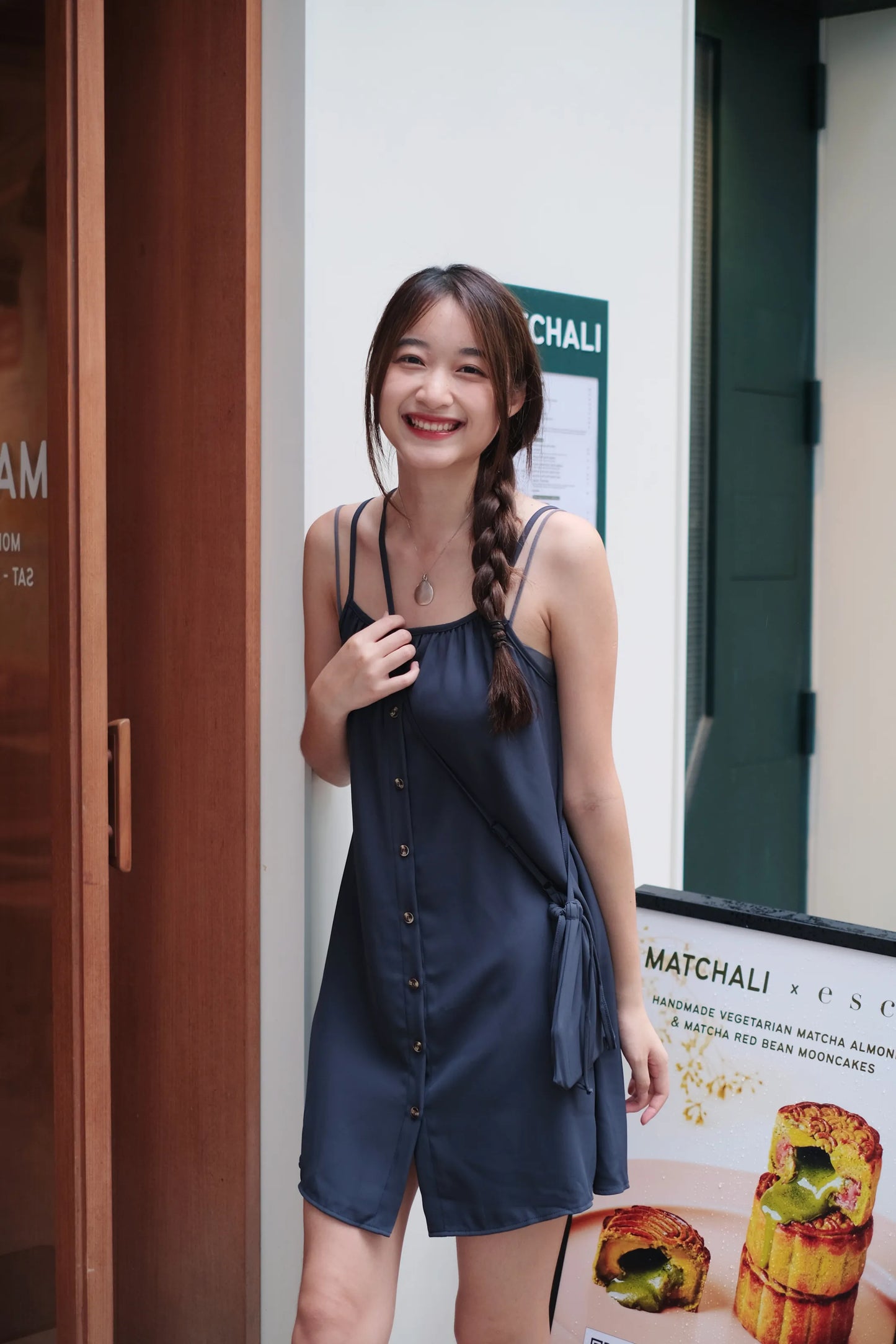 夏日雪紡吊帶裙