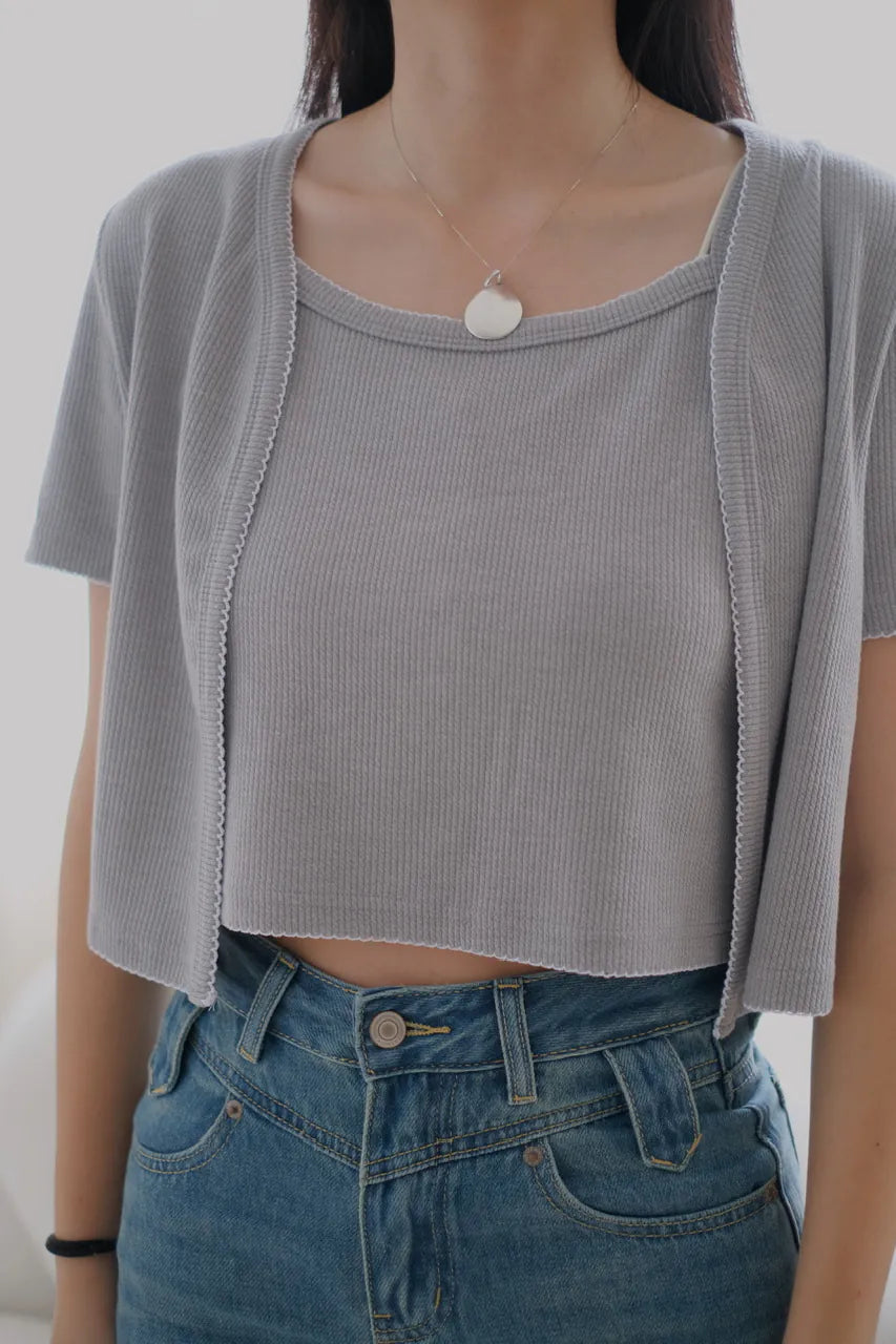 混色背心外套SET