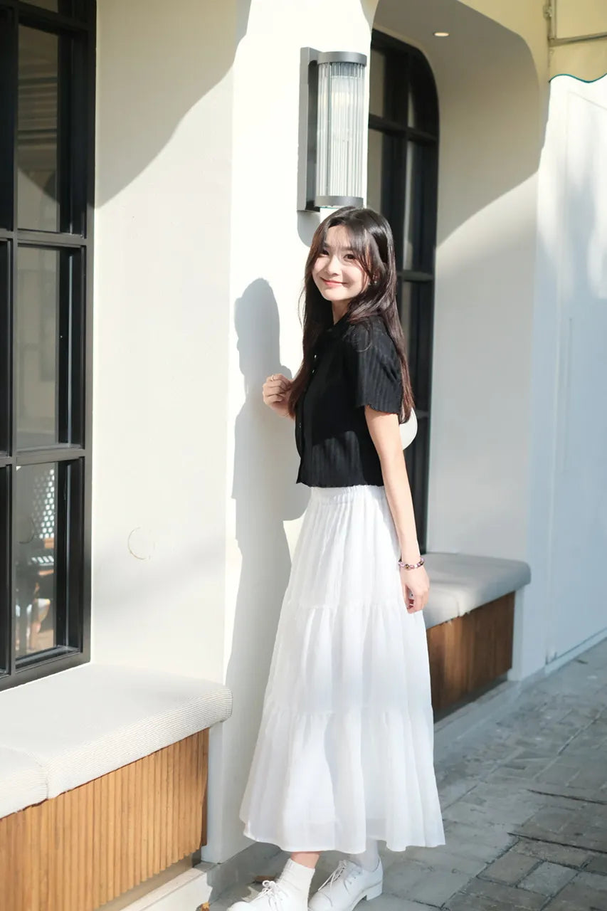 暗坑紋POLO領短上衣